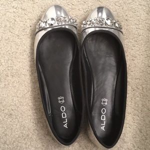 Aldo Metallic Silver Aldo Size 10 Flats